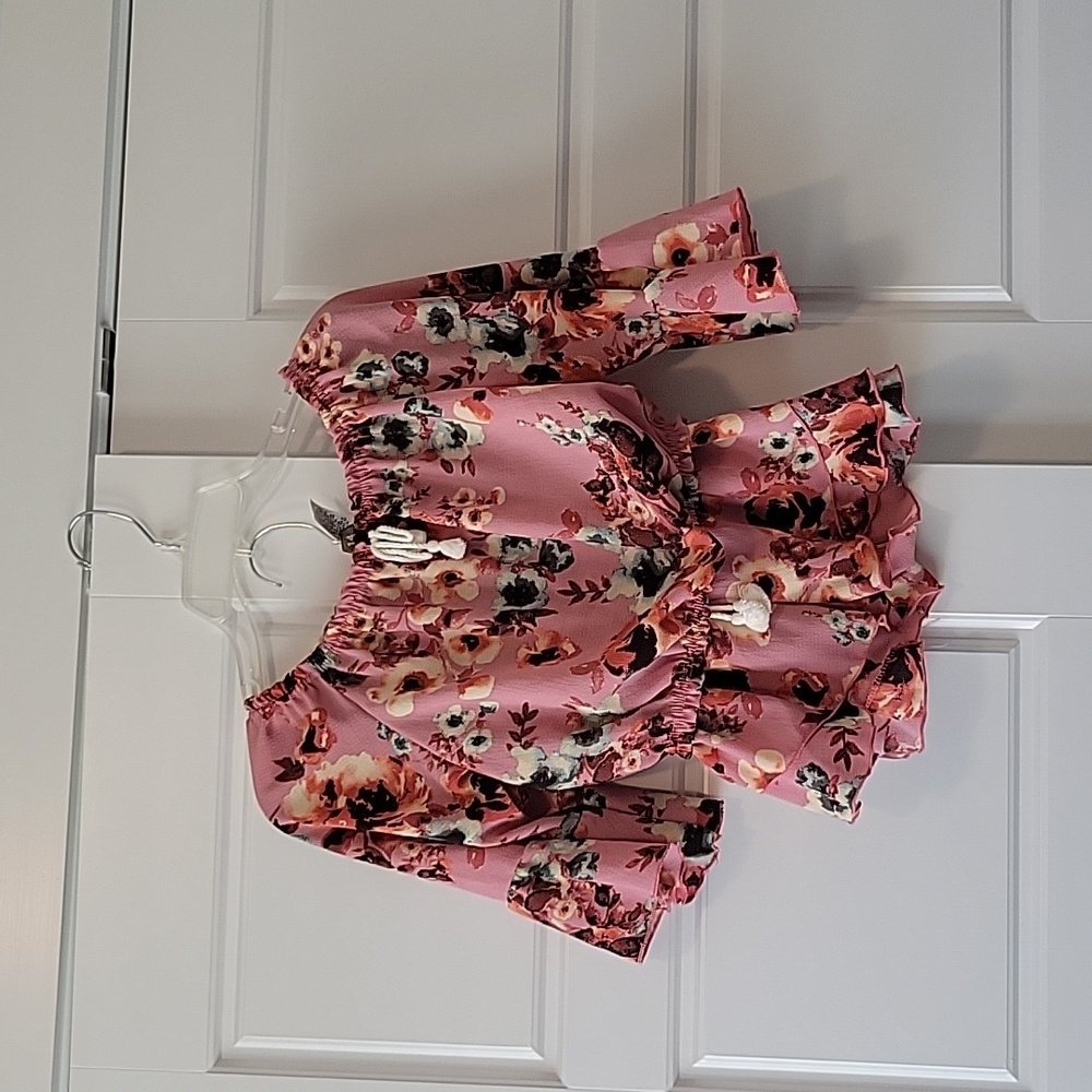 One step up two piece formal shorts and top.
